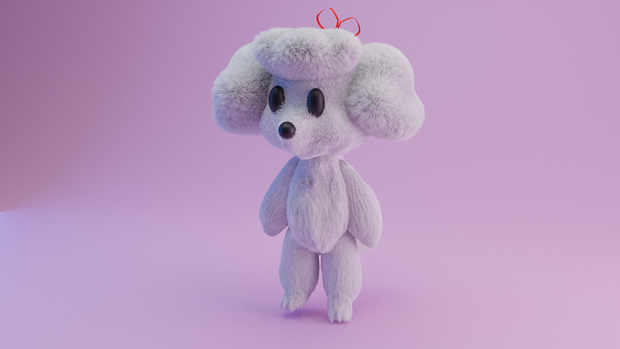 Peluche chien en 3D
